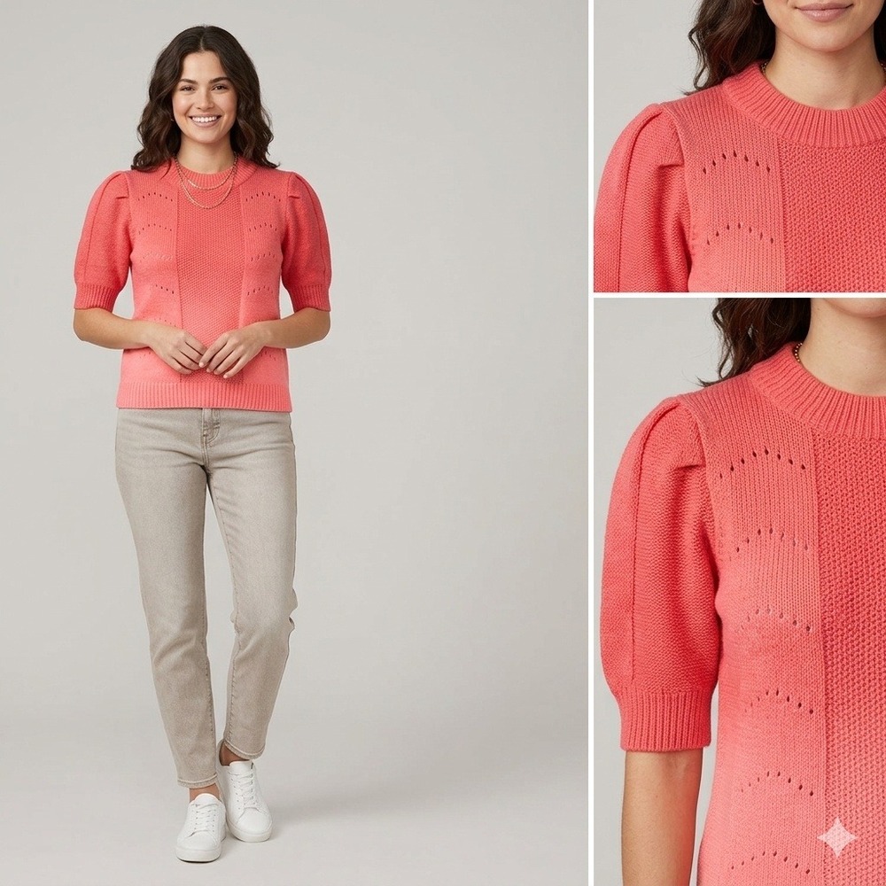English Factory Pink Ombre Sweater
